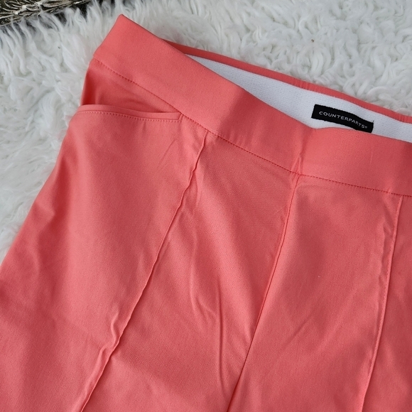 Counterparts Luxe Stretch Crop Mid Rise Pants. Coral Ice. Size Large. - Picture 3 of 10